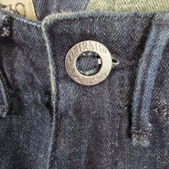 Volcom Vorta Rehto slim straight dark wash denim jeans sz 30 - Picture 3 of 9